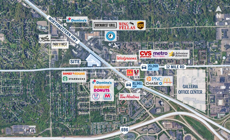 More Photos Of 29101-29191 Northwestern Hwy, Southfield Unknown For Lease