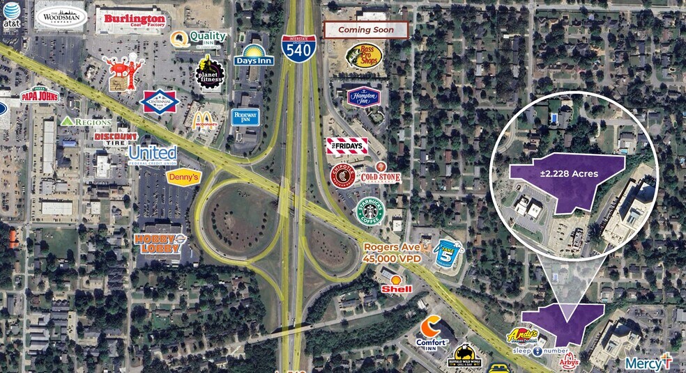 Primary Photo Of 6613 Rogers Ave, Fort Smith Land For Sale