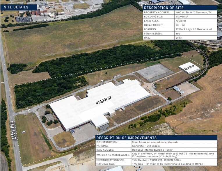 More Photos Of 1400 W FM 1417, Sherman Warehouse For Lease