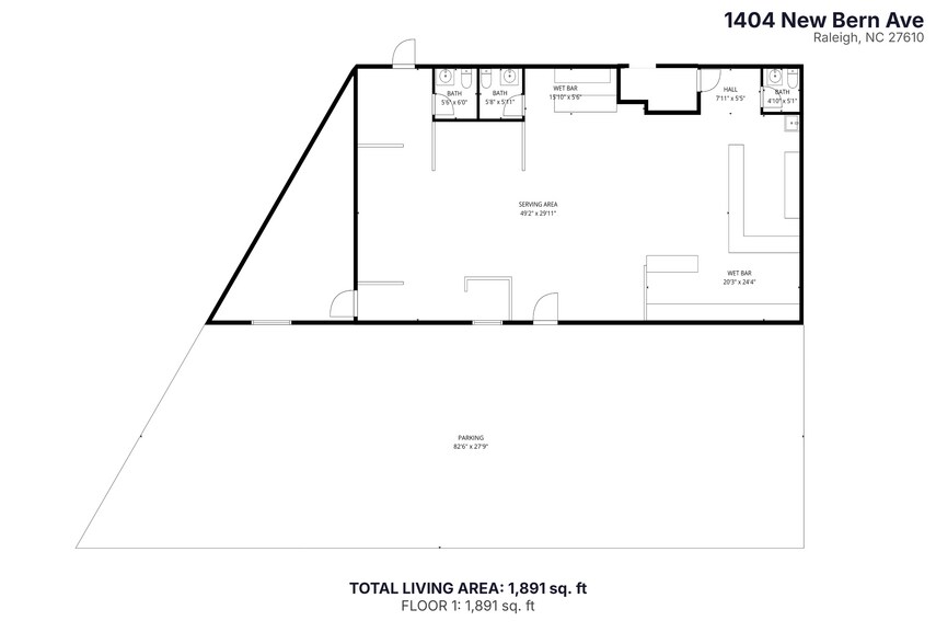 More Photos Of 1404 New Bern Ave, Raleigh Freestanding For Sale