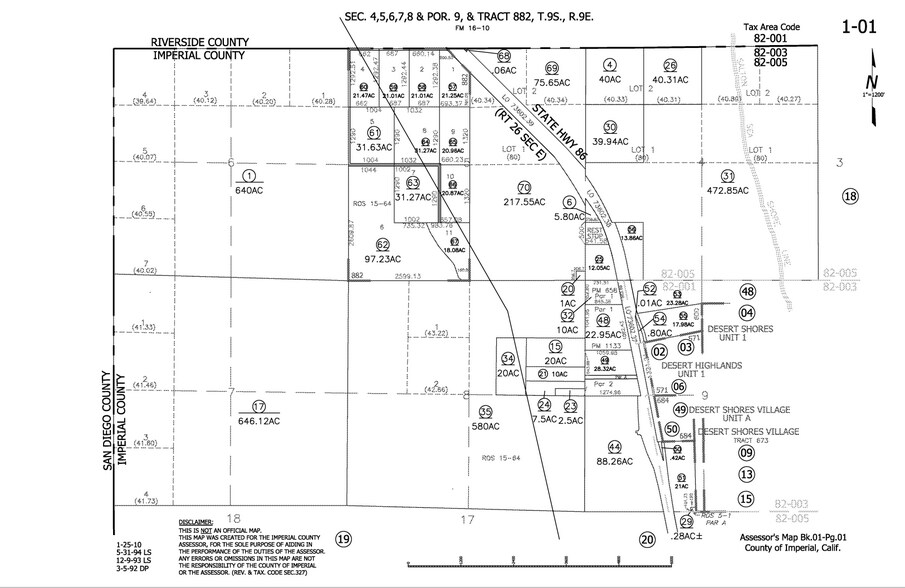 More Photos Of 0 Highway 86, Thermal Land For Sale