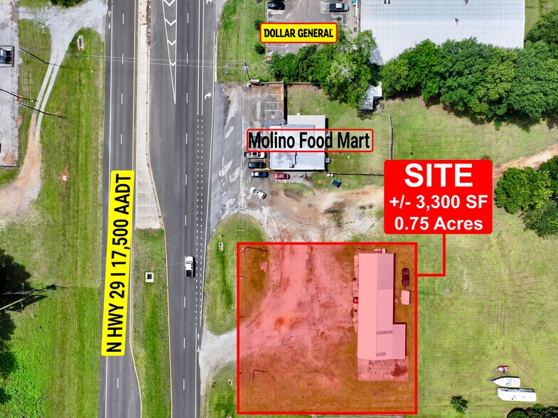 More Photos Of 6490 US-29 Hwy, Molino Auto Repair For Lease