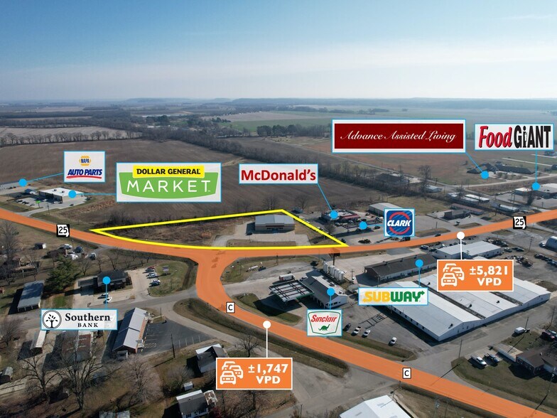 More Photos Of 33554 MO-25, Advance Freestanding For Lease