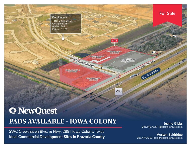 Primary Photo Of SWC Creekhaven Blvd. & Hwy. 288, Iowa Colony Land For Sale