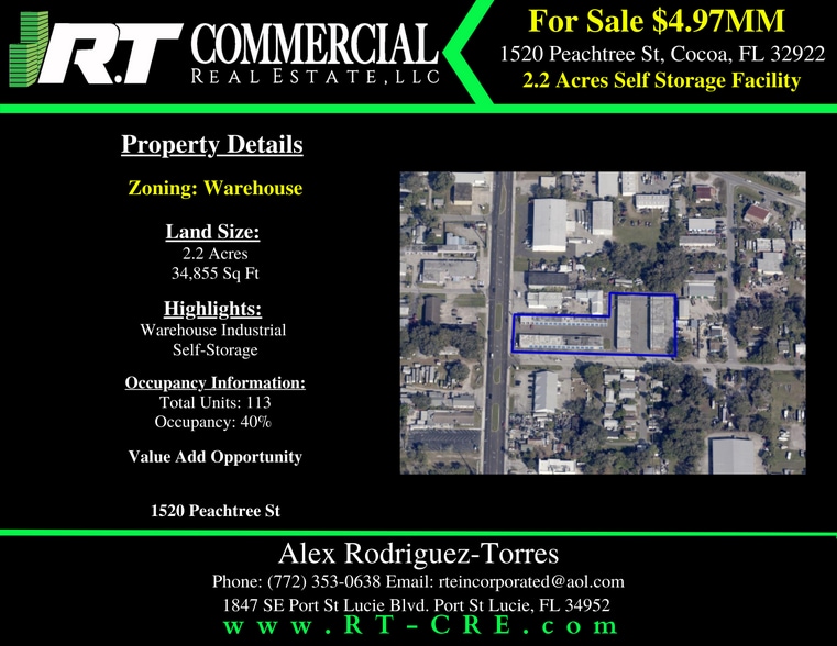 More Photos Of 1520 Peachtree St, Cocoa Self Storage For Sale