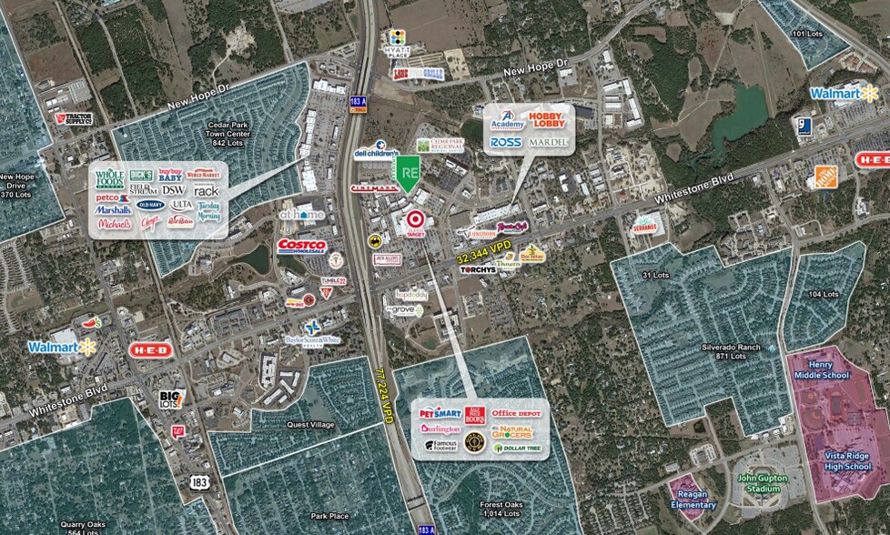 More Photos Of 1335 E Whitestone Blvd, Cedar Park General Retail For Lease