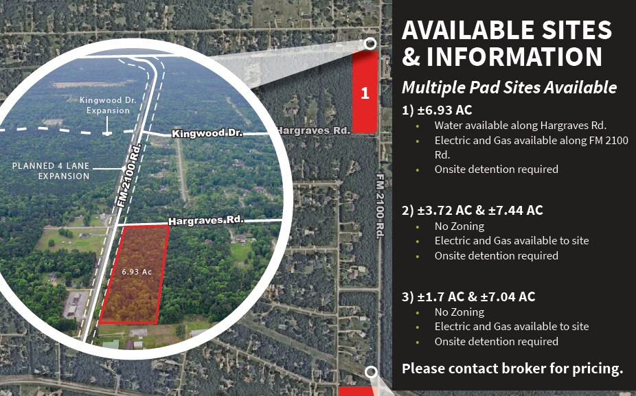 More Photos Of Kingwood Dr & FM 2100, Huffman Land For Sale