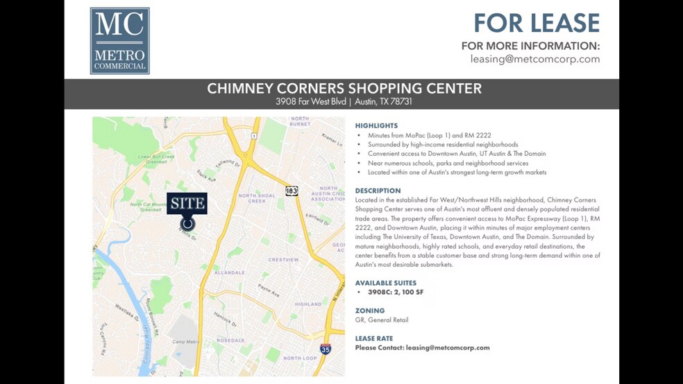 More Photos Of 3910 Far West Blvd, Austin General Retail For Lease