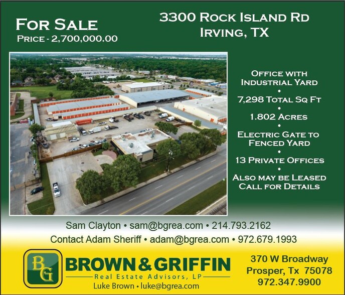 Primary Photo Of 3300 Rock Island Rd, Irving Research And Development For Sale