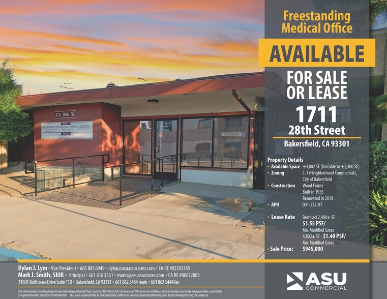 Primary Photo Of 1711 28th St, Bakersfield Medical For Lease