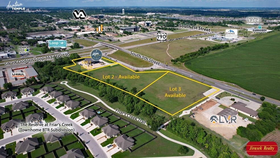 More Photos Of SW HK Dodgen Loop 363 & S 5th St @ State Hwy 36, Temple Land For Sale