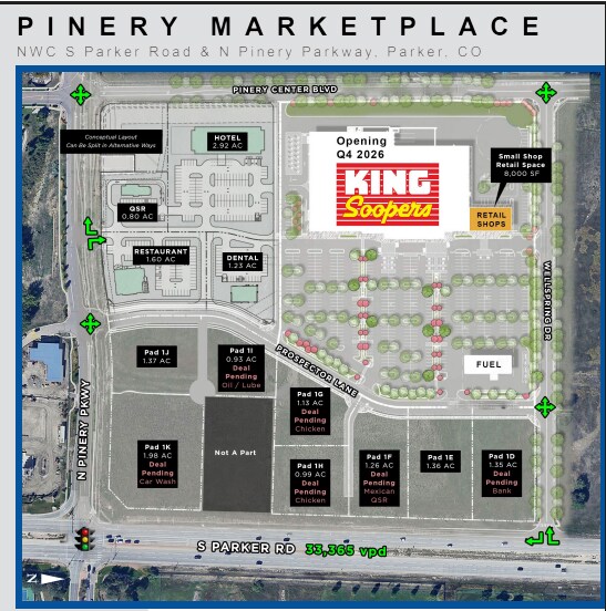 Primary Photo Of NWC Parker Rd & Pinery Pkwy - RETAIL PAD SITES, Parker Land For Lease