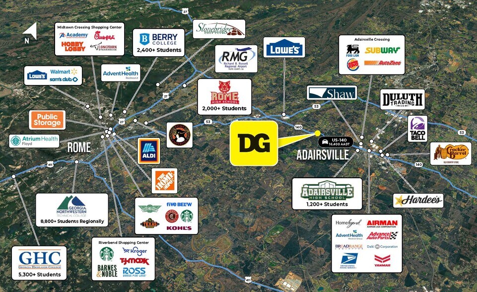 More Photos Of 284 Old Highway 140 NW, Adairsville General Retail For Sale