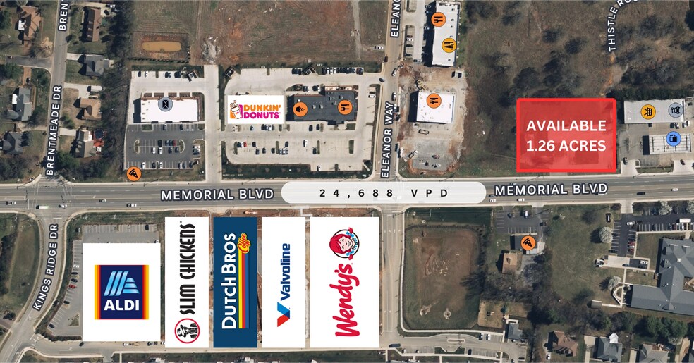 Primary Photo Of 3216 Memorial Blvd, Murfreesboro Land For Lease
