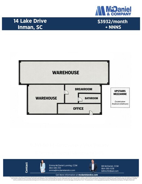 Primary Photo Of 14 Lake Dr, Inman Warehouse For Lease