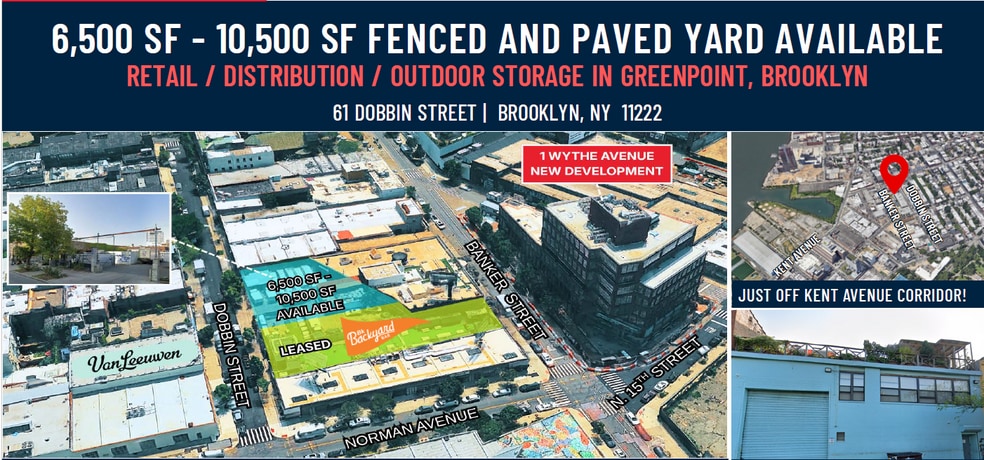 Primary Photo Of 61 Dobbin St, Brooklyn Land For Lease