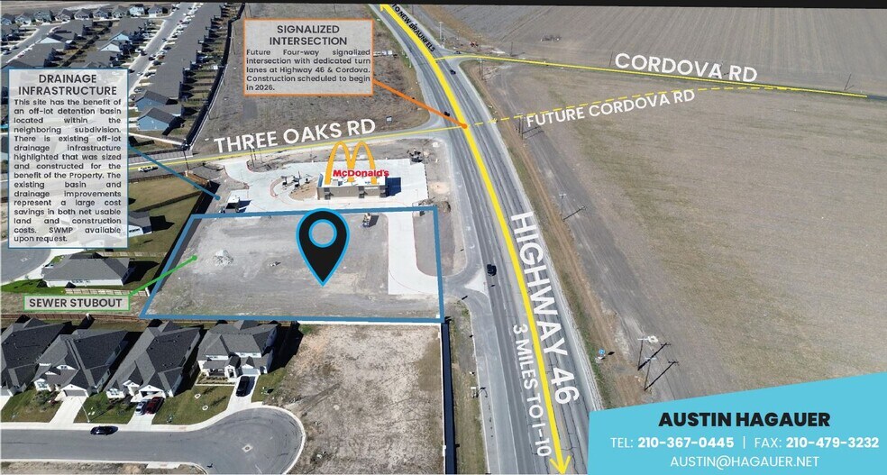 Primary Photo Of Highway 46 @ Three Oaks Rd, Seguin Land For Sale