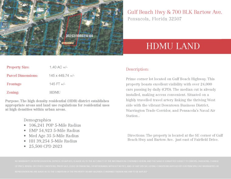 More Photos Of 700 Bartow Ave, Pensacola Land For Sale