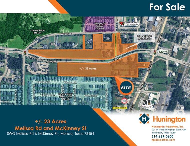 Primary Photo Of NW & SW Quadrant of E Melissa Rd & McKinney St, Melissa Land For Sale