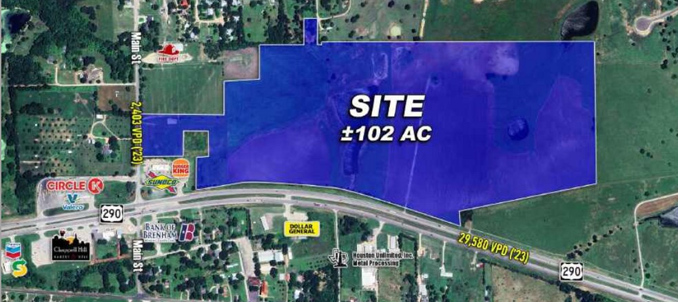 More Photos Of Hwy 290 and FM 1155, Chappell Hill Land For Sale