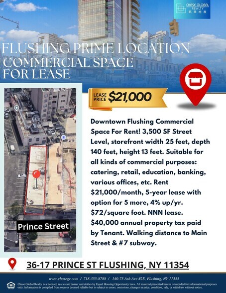 More Photos Of 3617 Prince St, Flushing General Retail For Lease