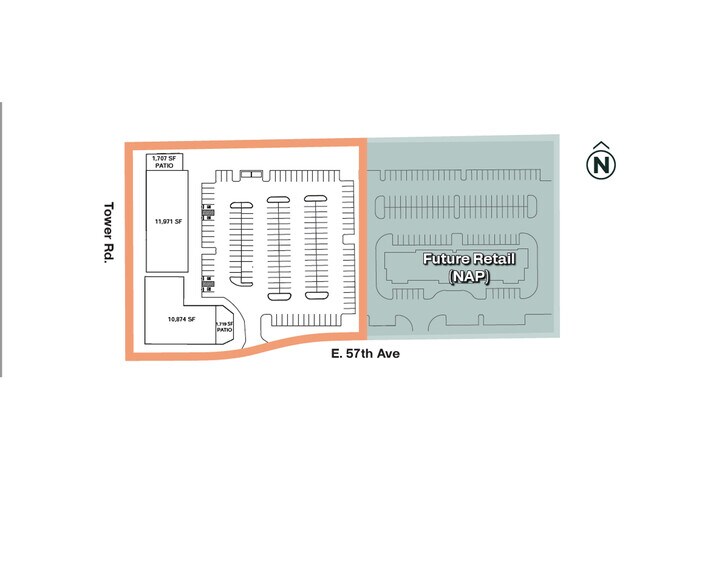 More Photos Of NEC 57th & Tower Rd - Retail Building, Denver General Retail For Lease