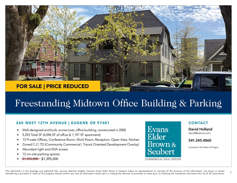 More Photos Of 260 W 12th Ave, Eugene Office For Sale