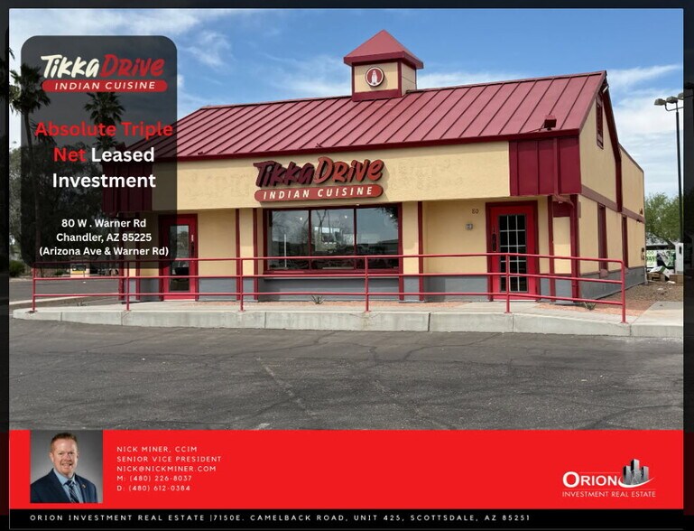 Primary Photo Of 80 W Warner Rd, Chandler Fast Food For Sale