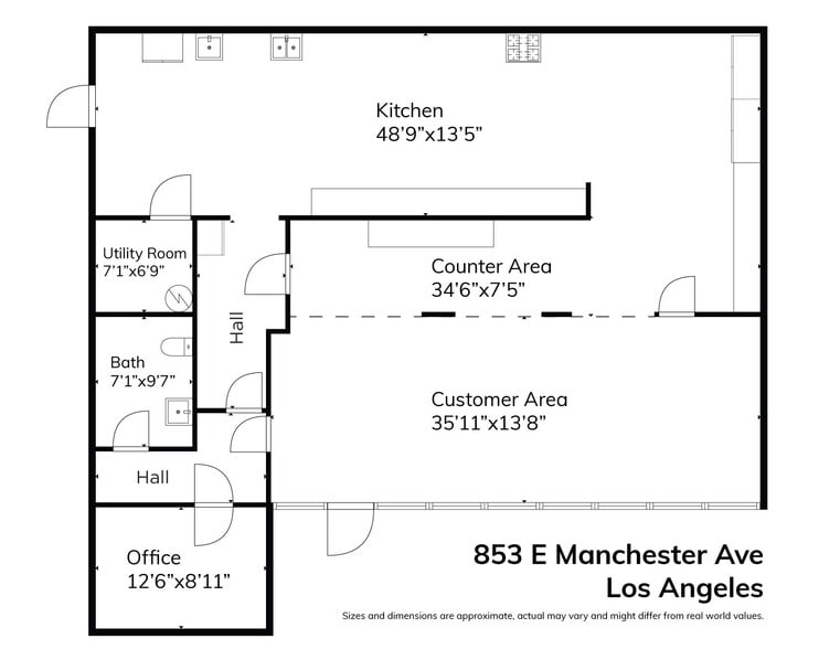 More Photos Of 853 E Manchester Ave, Los Angeles Restaurant For Sale
