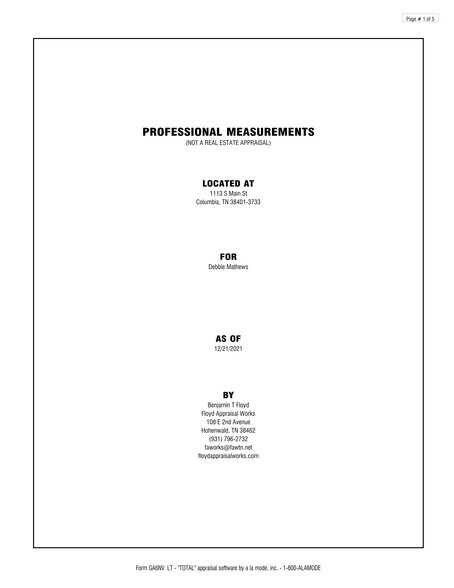 More Photos Of 1113 S Main St, Columbia Freestanding For Sale