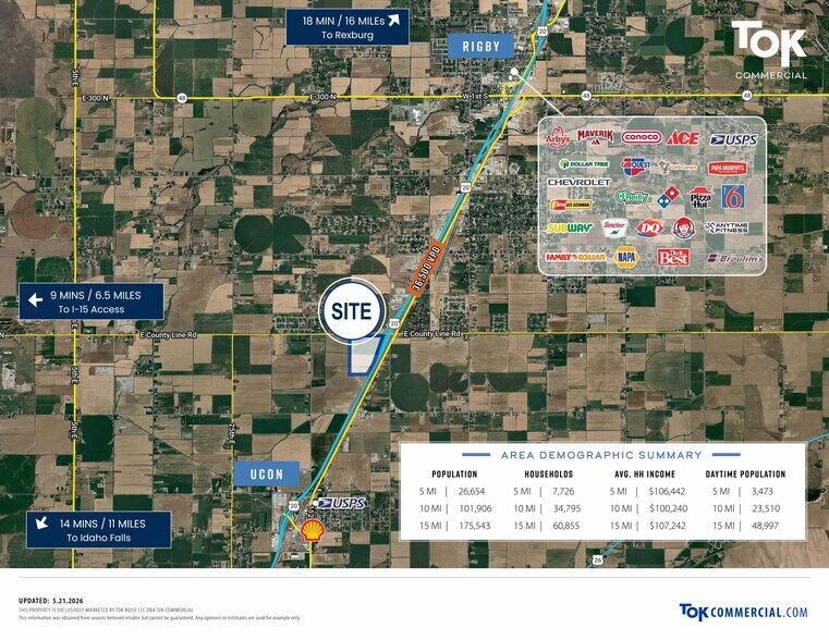 More Photos Of SWC US Highway 20 & County Line Road, Rigby Storefront For Lease