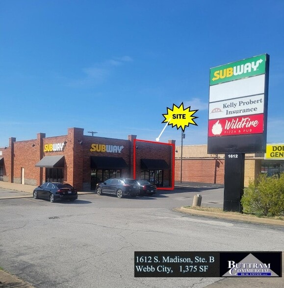Primary Photo Of 1612 S Madison St, Webb City Storefront For Lease
