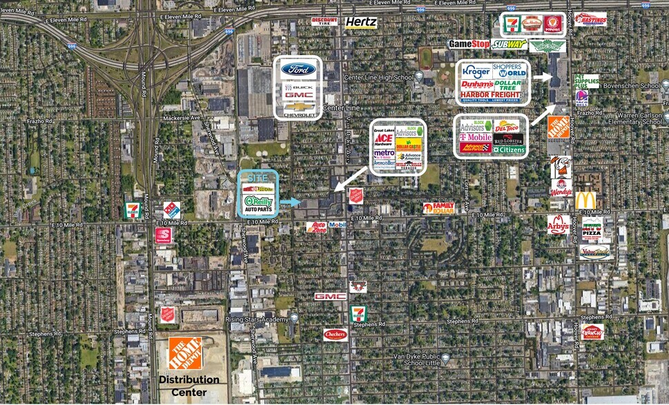 More Photos Of 7215-7423 E 10 Mile Rd, Center Line Storefront For Lease