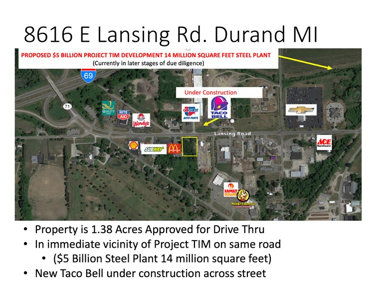 Primary Photo Of 8616 E Lansing Rd, Durand Land For Lease