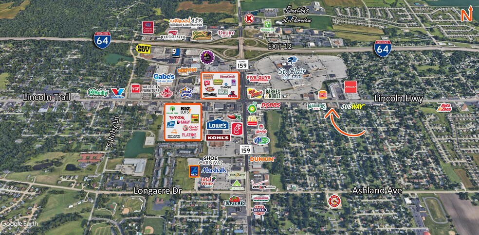 More Photos Of 518-524 Lincoln Hwy, Fairview Heights Storefront Retail Office For Lease