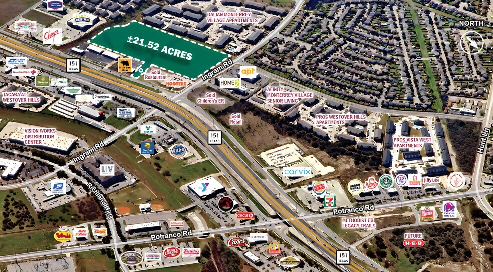 Primary Photo Of SEQ Of State HWY 151 & Ingram Rd, San Antonio Land For Sale