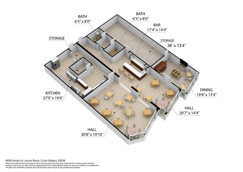 More Photos Of 4019 S Le Jeune Rd, Coral Gables Restaurant For Sale