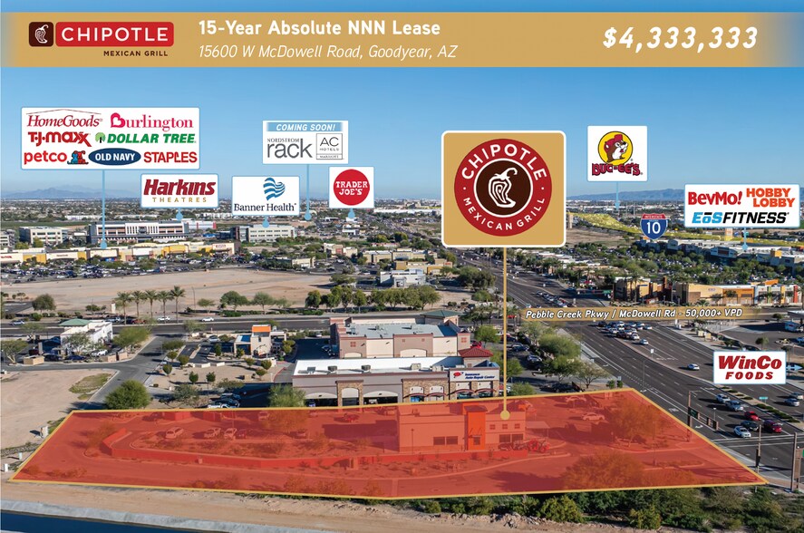 Primary Photo Of 15600 McDowell rd, Goodyear Fast Food For Sale