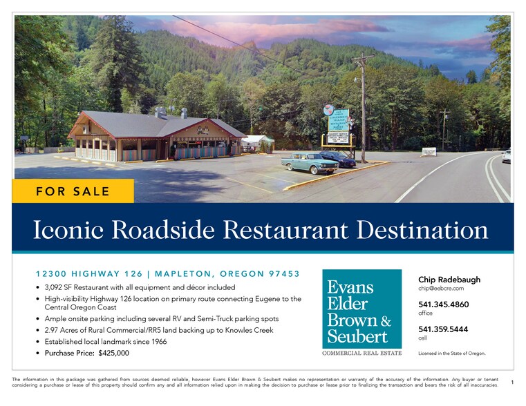 More Photos Of 12300 Highway 126, Mapleton General Retail For Sale