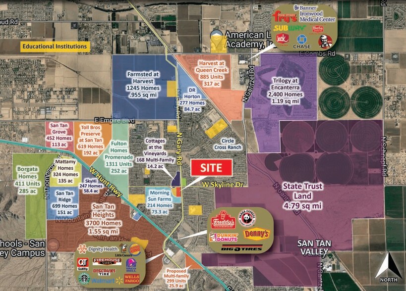 More Photos Of SWC GARY ROAD & SKYLINE DRIVE @ GARY RD & SKYLINE DR, San Tan Valley Land For Lease
