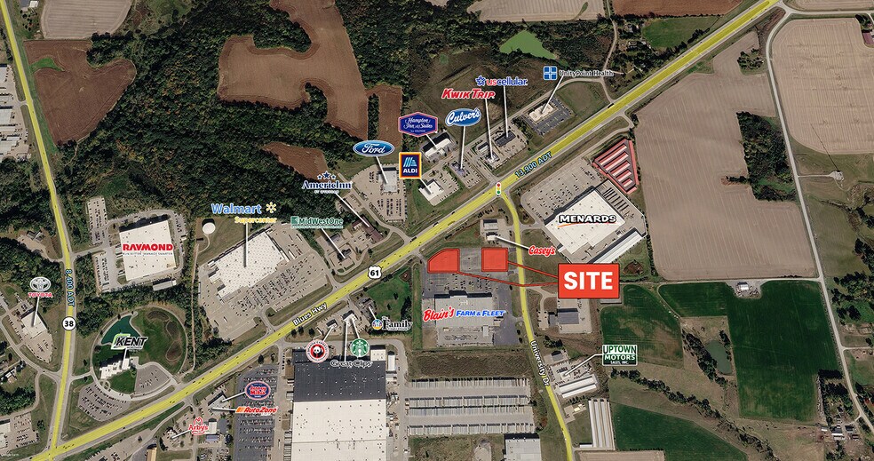Primary Photo Of Highway 61 @ University Drive, Muscatine Land For Sale