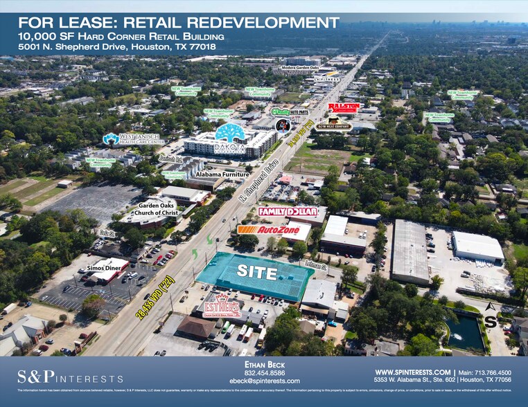 More Photos Of 5001 N Shepherd Dr, Houston Freestanding For Lease