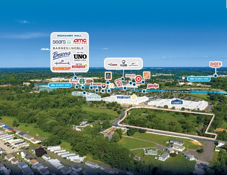 Primary Photo Of Intersection of Old Lincoln Hwy & Horizon Blvd, Bensalem Land For Sale