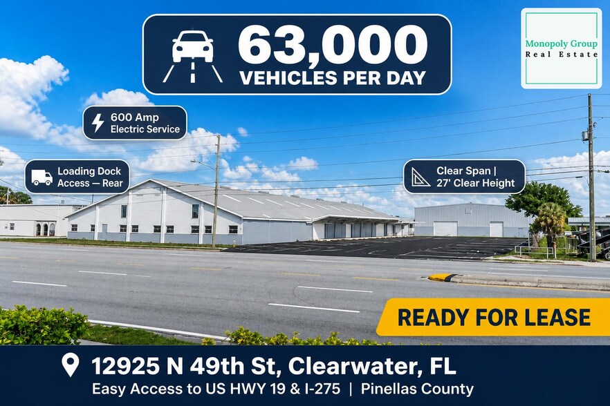 Primary Photo Of 12925 N 49th St, Clearwater Warehouse For Lease