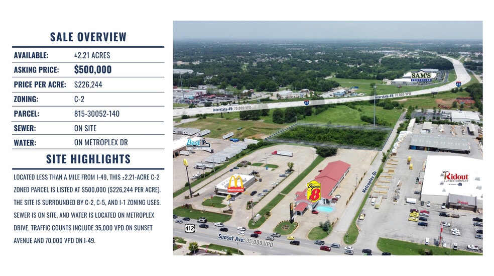 More Photos Of 982 Metroplex Dr, Springdale Land For Sale