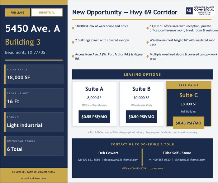 More Photos Of 5452 Hagner Rd, Beaumont Warehouse For Lease
