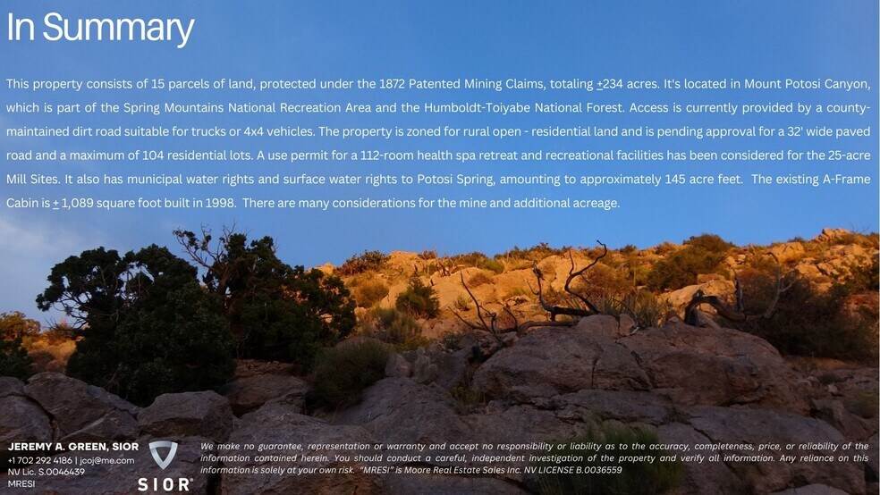 More Photos Of 11951 Mt. Potosi Canyon Rd, Las Vegas Land For Sale