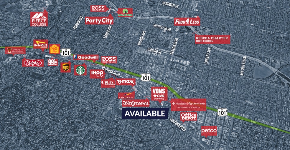 More Photos Of 18356-18388 Clark St, Tarzana Unknown For Lease