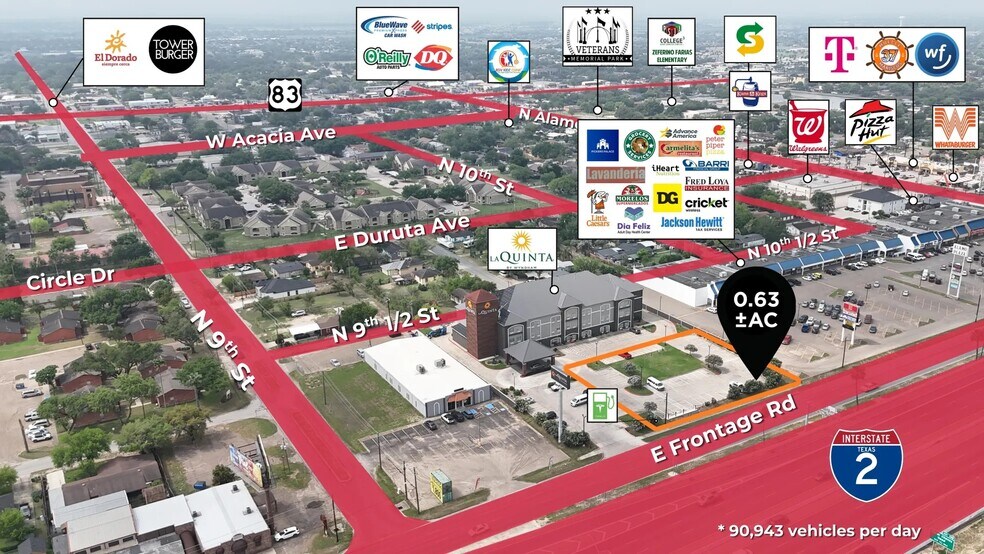 More Photos Of 909 West Frontage Rd, Alamo Land For Lease