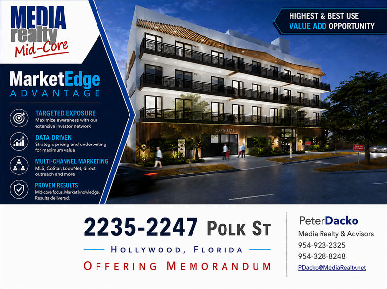 Primary Photo Of 2247 Polk St, Hollywood Land For Sale